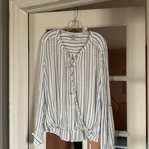 Vint America faux wrap blouse